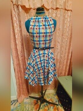 Fit N Flare Closet London Plaid Print Dress